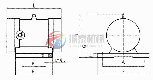 YZS系列振動(dòng)電機(jī)外形圖